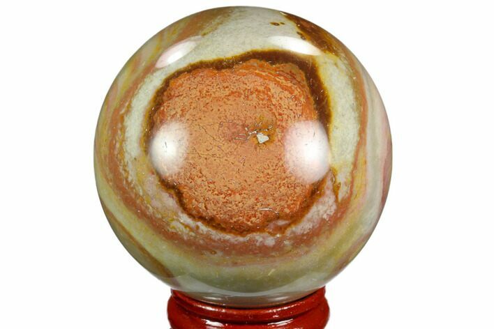 Polished Polychrome Jasper Sphere - Madagascar #124136